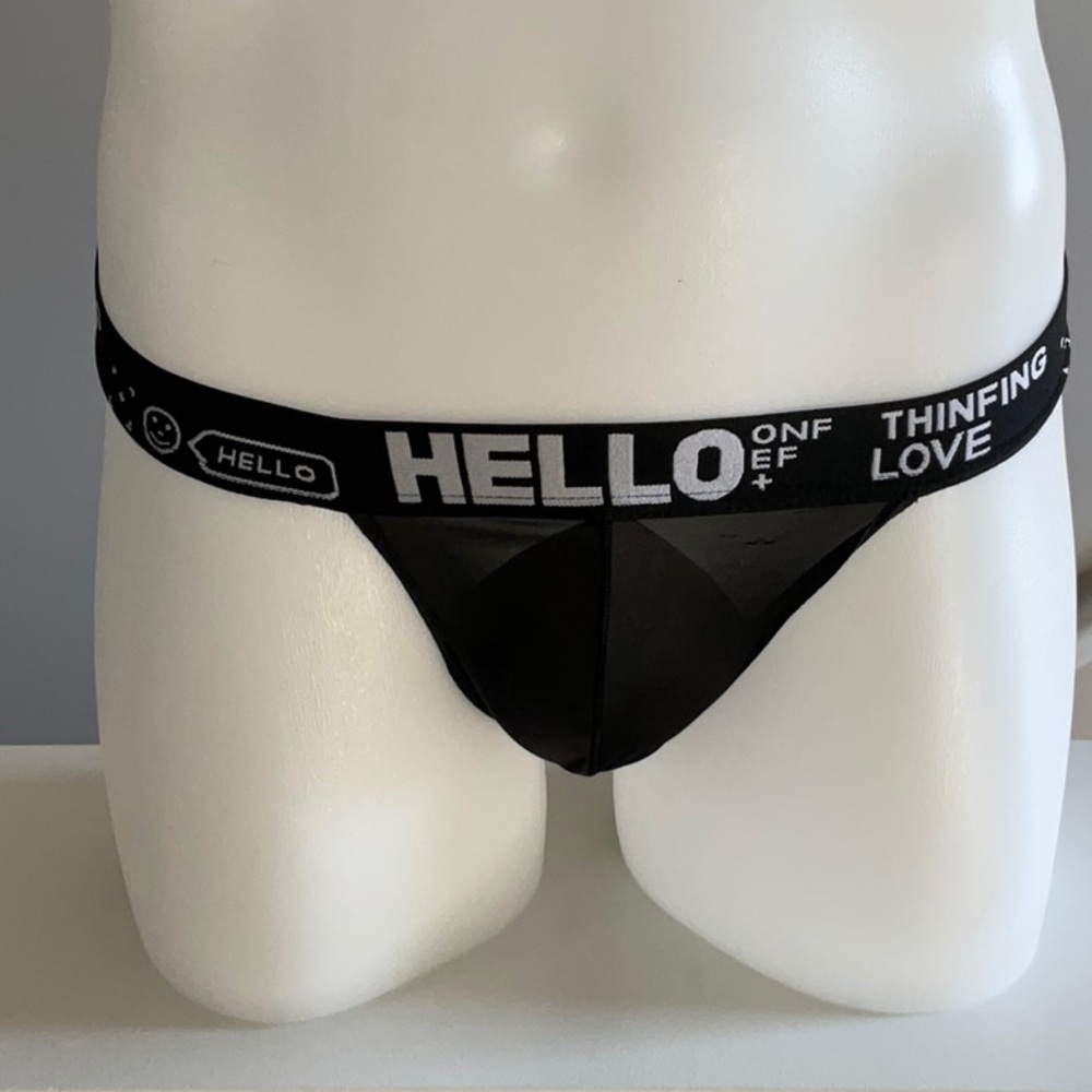 Mens high waist Hello underwear